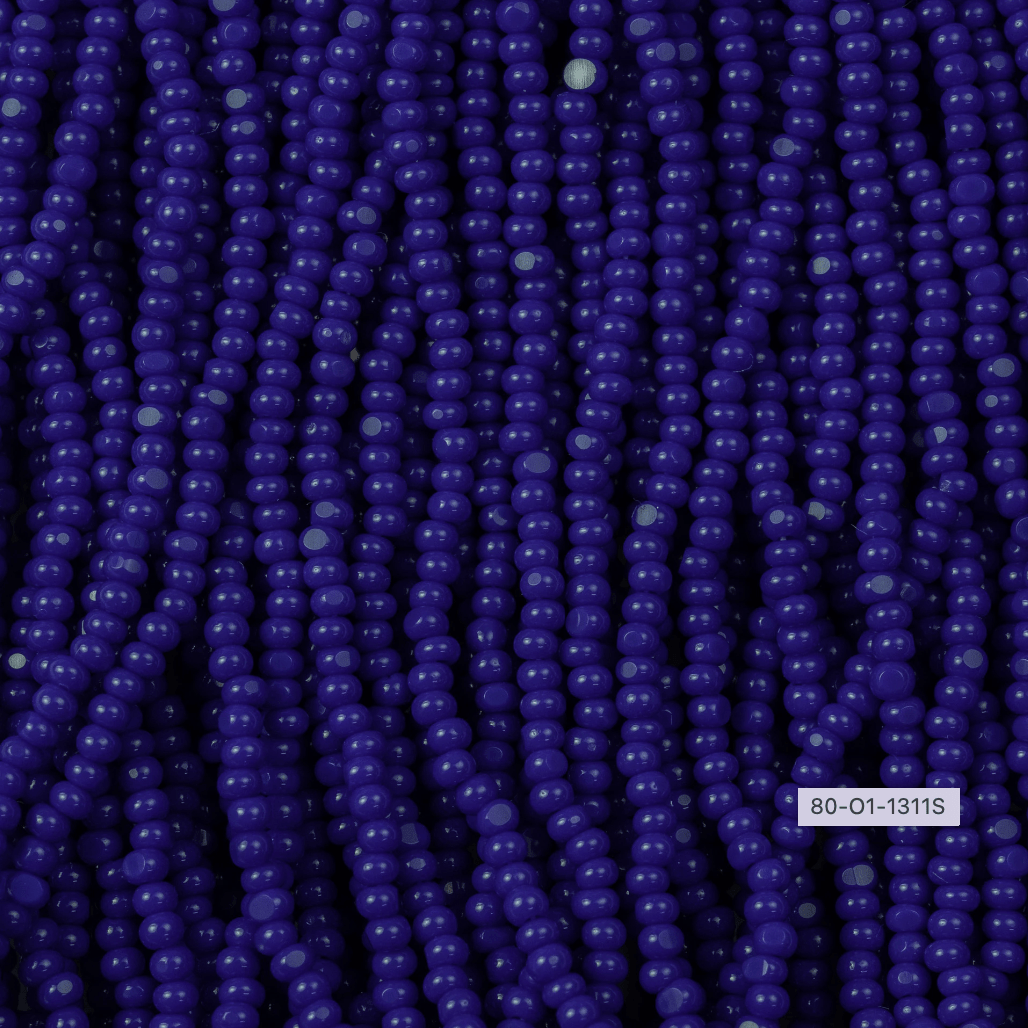 13/0 Charlotte Cut Czech Seed Bead- Opaque Navy Blue *15g *NEW*