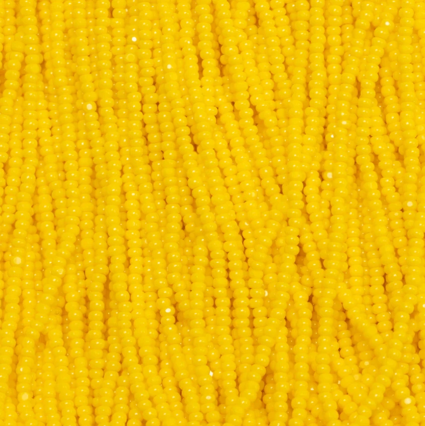 13/0 Charlotte Cut Czech Seed Bead- Opaque Yellow *15g *NEW* Charlotte Cut Seedbeads