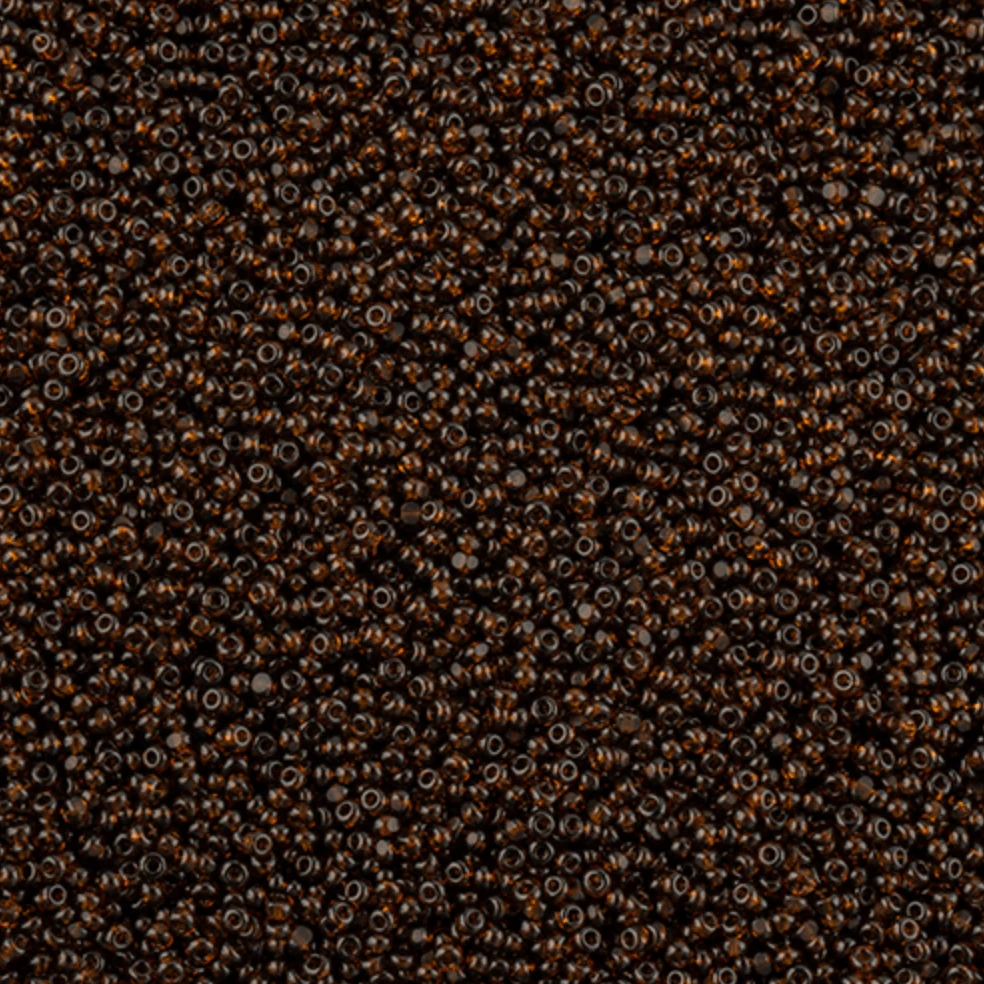 13/0 Charlotte Cut Czech Seed Bead -Transparent Dark Topaz (13g VIALS) 13/0 Seedbeads