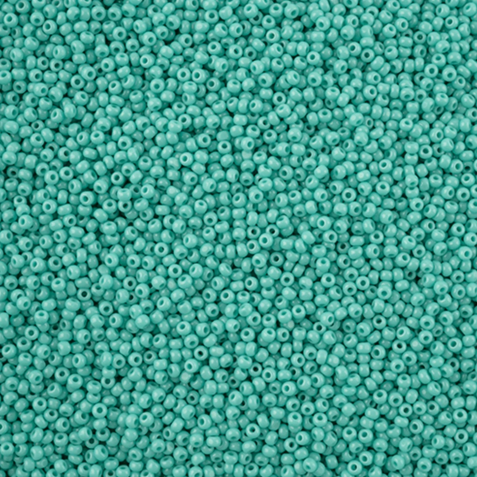 13/0 Charlotte Cut Czech Seed Bead - Turquoise Opaque (13g VIAL) 13/0 Seedbeads