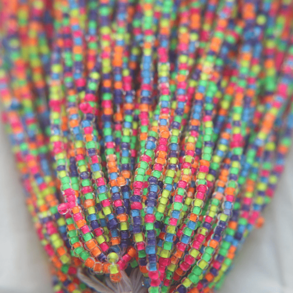 13/0 Charlotte Cut Seed Bead- Colour Lined Neon MIX *10g Hank* Charlotte Cut Seedbeads