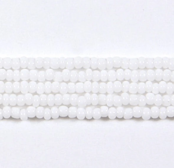 13/0 Preciosa Seed Bead- Opaque Chalk White Loose 5.2g Vial 13/0 Seedbeads