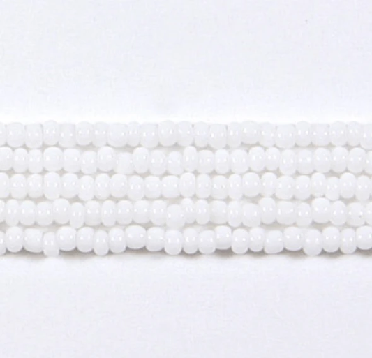 13/0 Preciosa Seed Bead- Opaque Chalk White Loose 5.2g Vial 13/0 Seedbeads