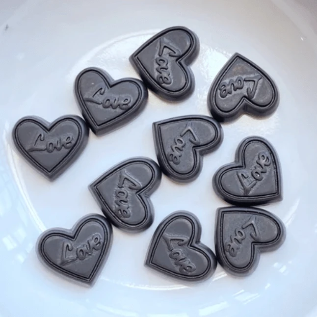 14*16mm "Love Candy" Matte Rubber Gems, Glue on, Matte Resin Gems (Sold in Pair) Resin Gems