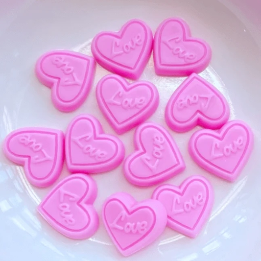 14*16mm "Love Candy" Matte Rubber Gems, Glue on, Matte Resin Gems (Sold in Pair) Resin Gems