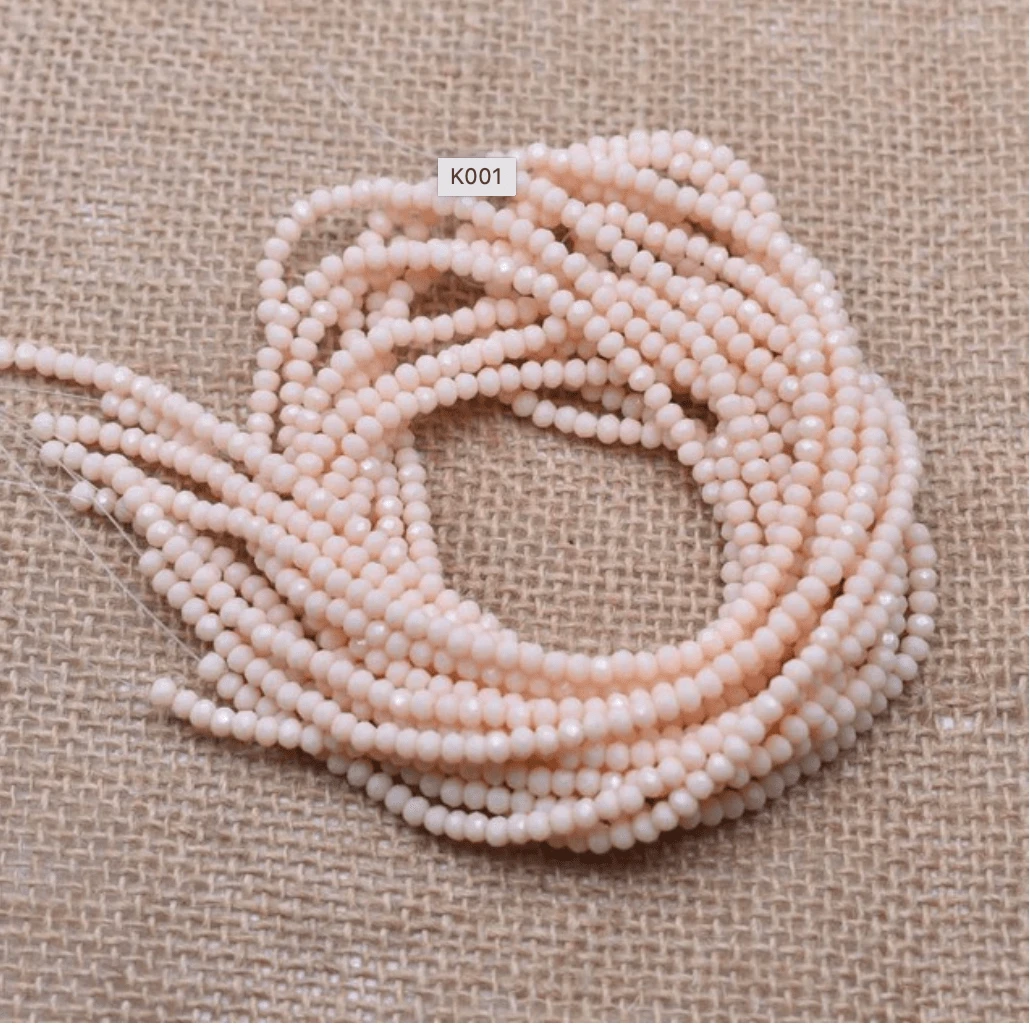 2*3mm Cream Peach Off White Rondelle Beads Rondelle Beads