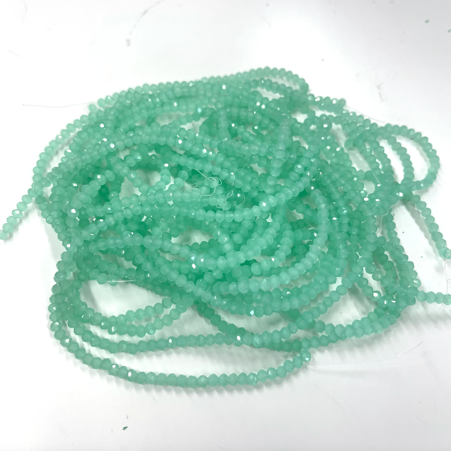 2*3mm Robin Egg Blue OpalGlass Rondelle Beads (130pcs) Rondelle Beads