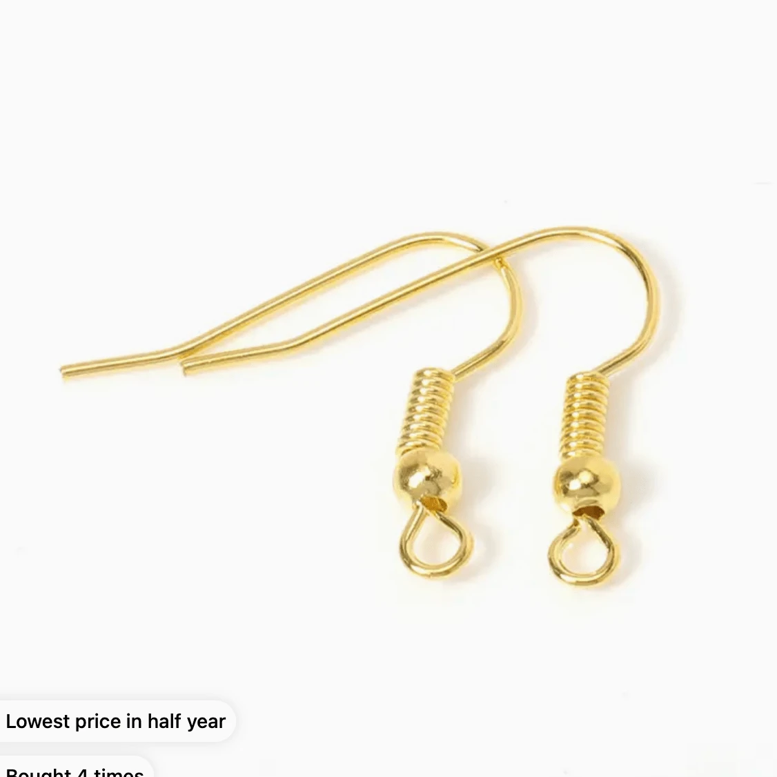 20*17mm GOLD Colour Earring Fish Hook 100pcs, Basics Basics