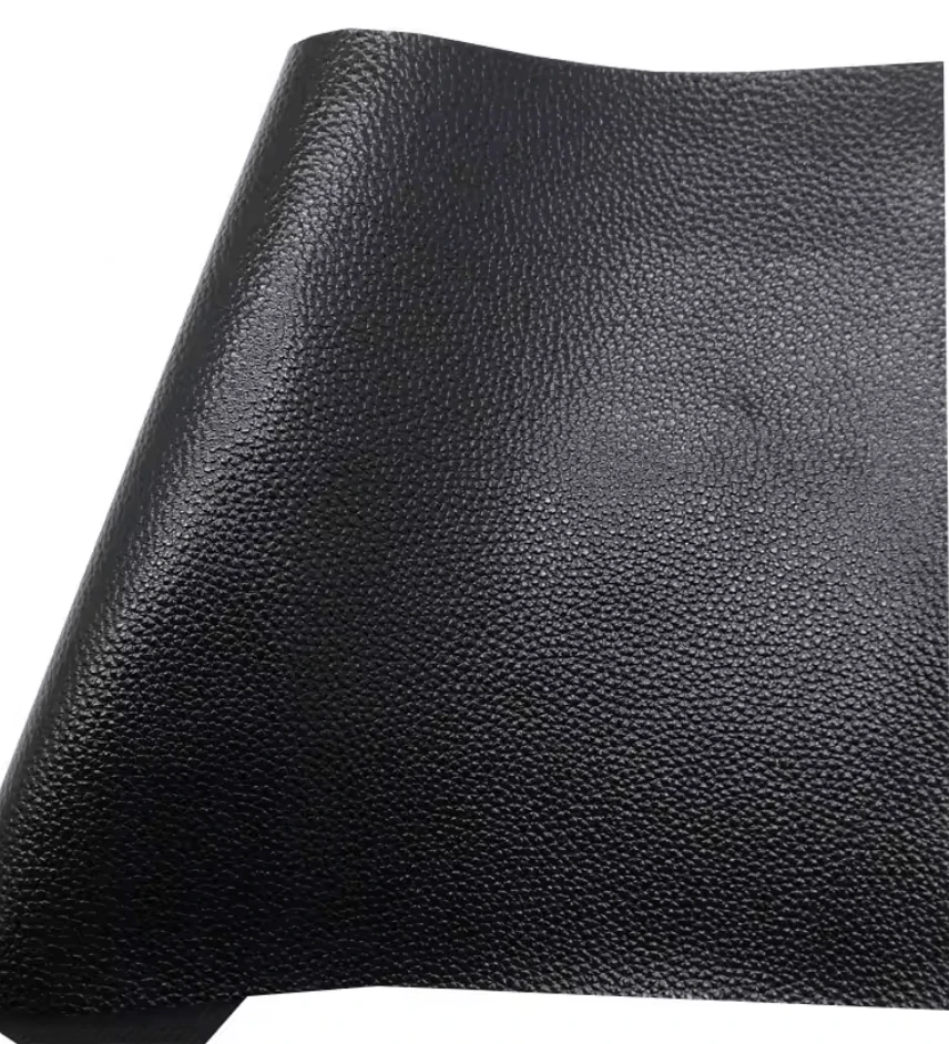 20*30cm Black with Leather Texture Finish, Leatherette Sheet Basics