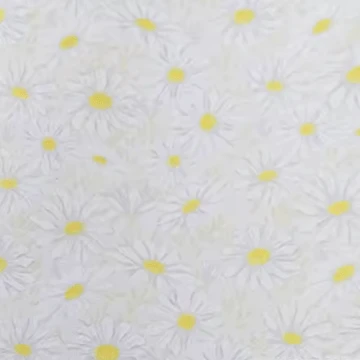 20*30cm Daisy Muted Flowers with White Background Smooth Texture Finish, Leatherette Sheet Basics