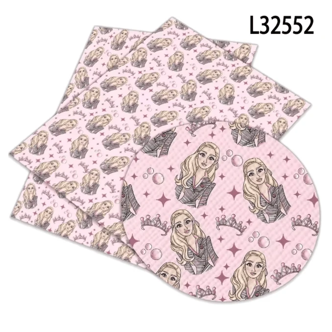 20*30cm Glinda Witch Pink Background Smooth Texture Finish, Leatherette Sheet Basics