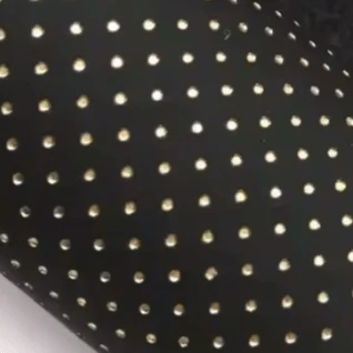 20*30cm Gold Dots with Black Smooth Texture Finish, Leatherette Sheet Basics