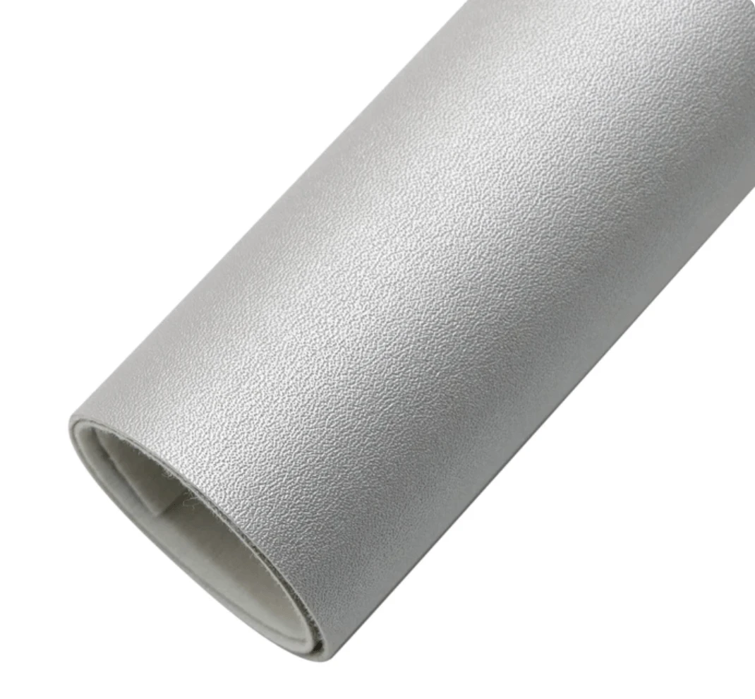 20*30cm Silver Shimmer Pearlescent Smooth Leatherette, Basics Leather & Vinyl