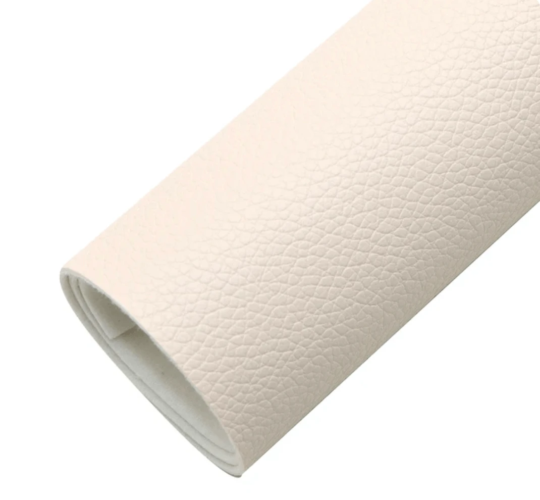 20*33cm Ivory Texture Sheepskin Smooth, Long Leatherette Sheet Basics Leather & Vinyl