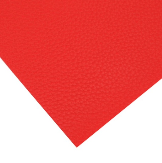 20*33cm Lipstick Red Leather Texture,  Long Leatherette Sheet Basics Leather & Vinyl