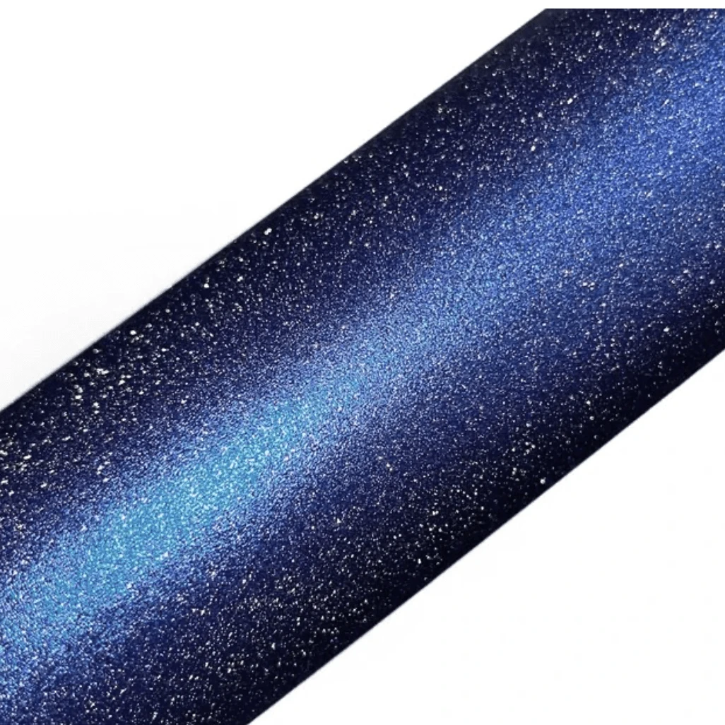 20*33cm Metallic Electric Blue Smooth Long Leatherette Sheet, Basics Leather & Vinyl