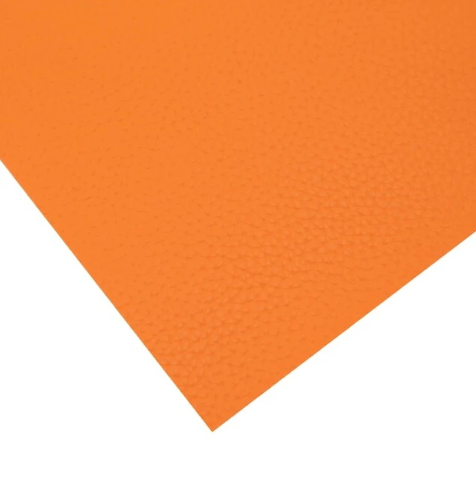 20*33cm Orange Leather Texture, Long Leatherette Sheet Basics Leather & Vinyl