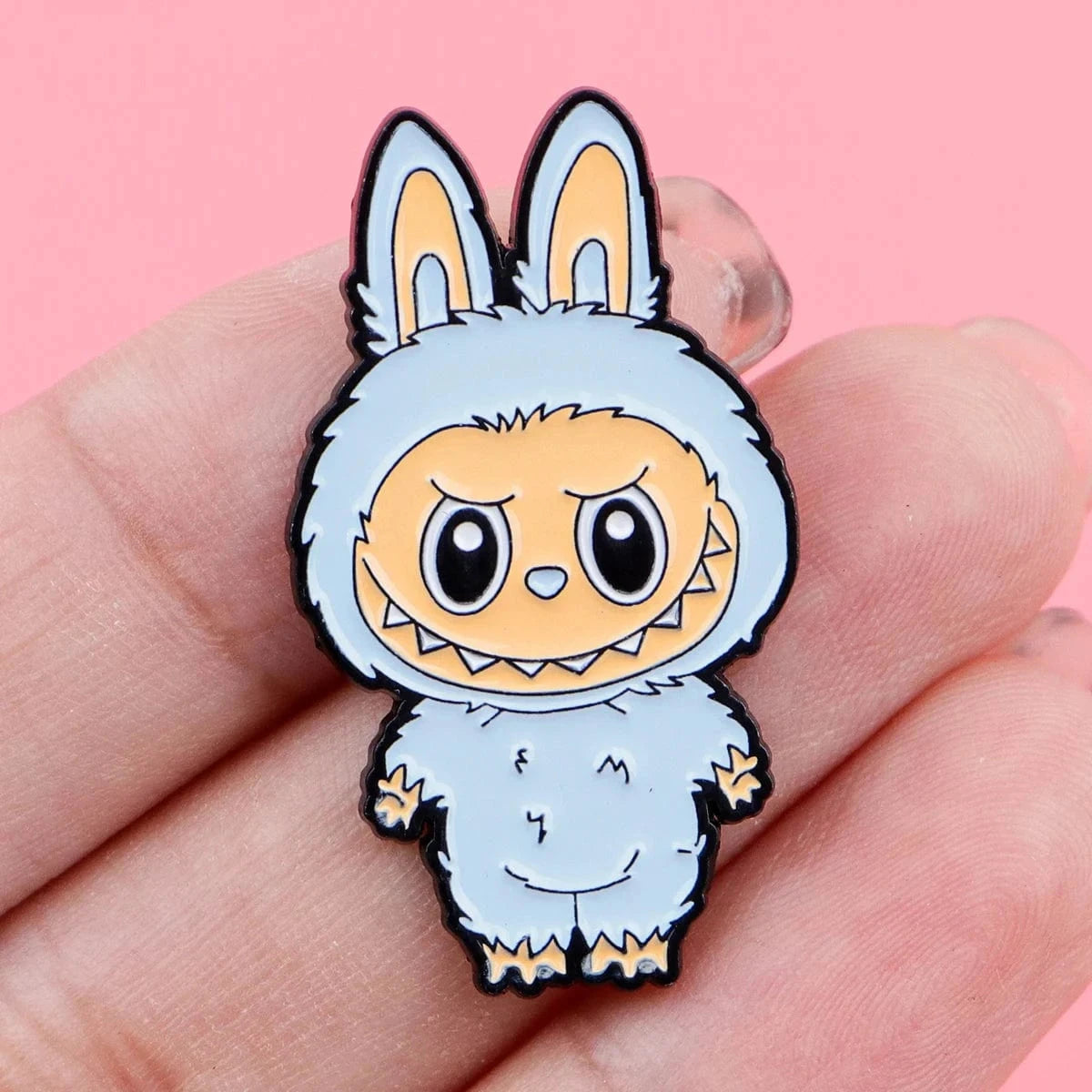 20*35mm Laboubou Print on Black Metal Pins, Sold Individually, Promotions (1 pcs) Promotion