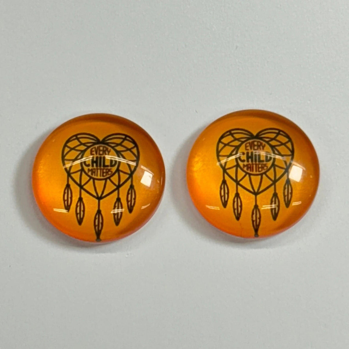 Heart Dream Catcher 20mm Mixture of Every Child Matters Designs, Glue on, Resin Gem (Sold In Pair) Resin Gems