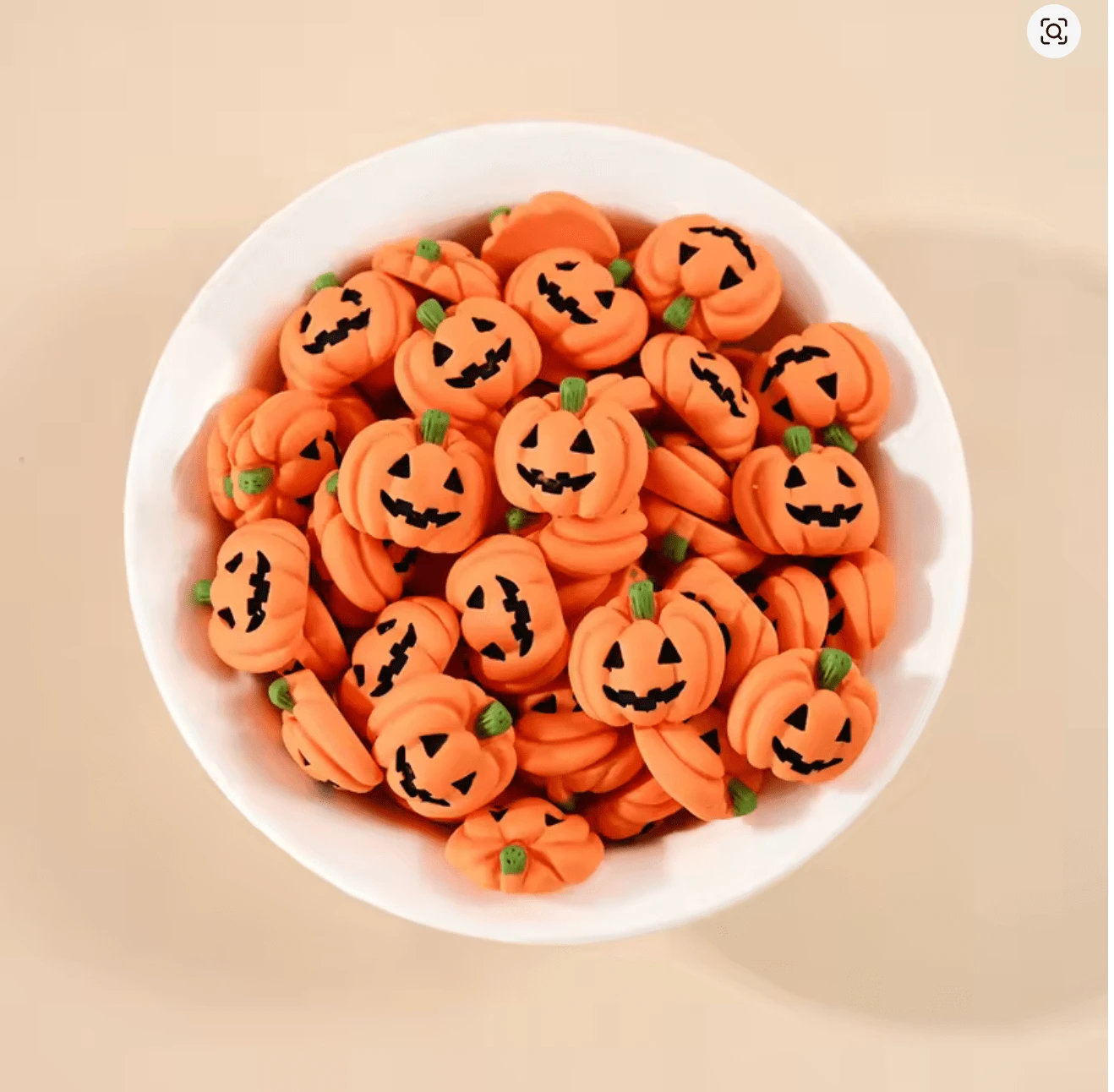 20mm Smiling Pumpkin , Glue on, Resin Gem (Sold In Pair) Resin Gems