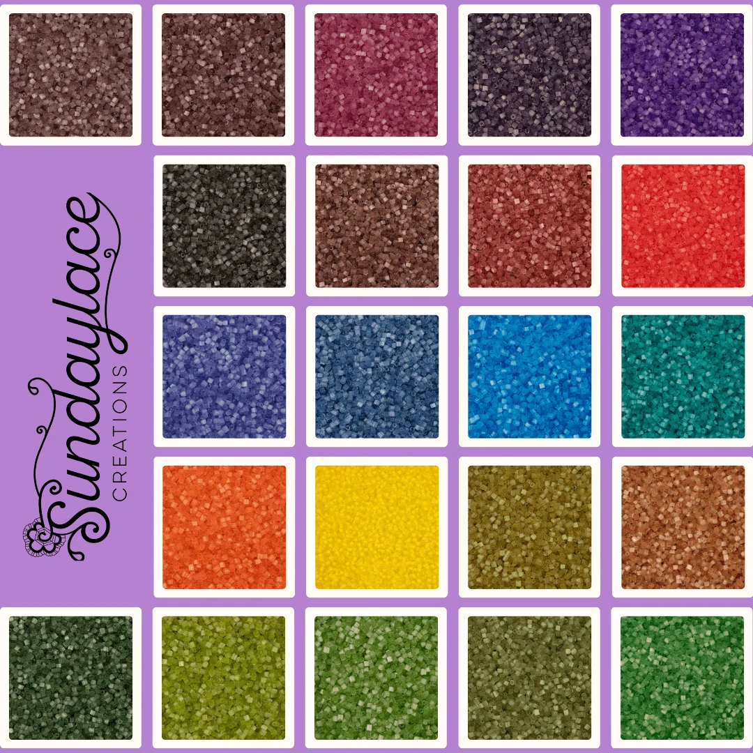 22 Satin Colours - Two Cut Beads Bundle, Promotions 2-Cut Beads