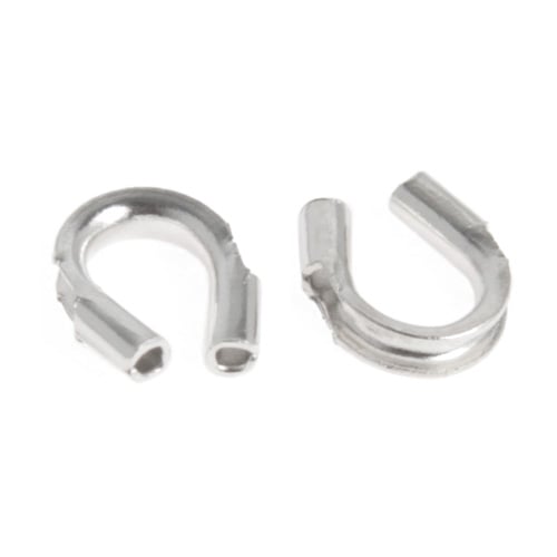 4*4mm Wire Guardian Rhodium, 100pcs, John Bead Basics