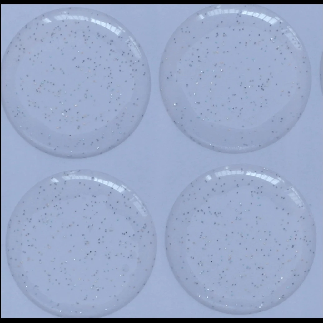 25mm "Make your own gems"GLITTER CLEAR Round Epoxy Sticker, Glue on, Resin Gems (Sold in 20 pcs) Resin Gems