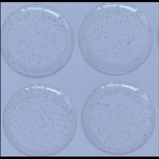 25mm "Make your own gems"GLITTER CLEAR Round Epoxy Sticker, Glue on, Resin Gems (Sold in 20 pcs) Resin Gems