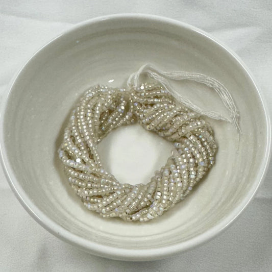 11/0 Charlotte Cut PREMIUM Seed Bead- Patina Matte Crystal Silver Lined Aurore Boreale *10g Hank* India Sheen Charlotte Cut Seedbeads