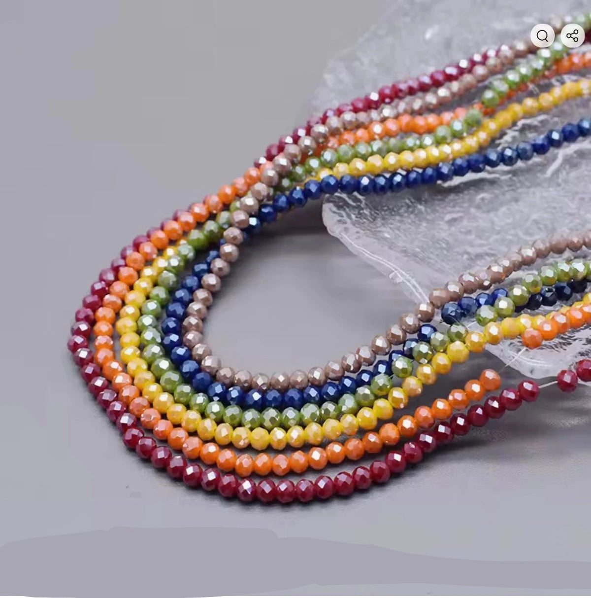 4mm Autumn Harvest Mix AB 6 strand/bag 720pcs Rondelle Crystal Glass Beads Bicone/Rondelle