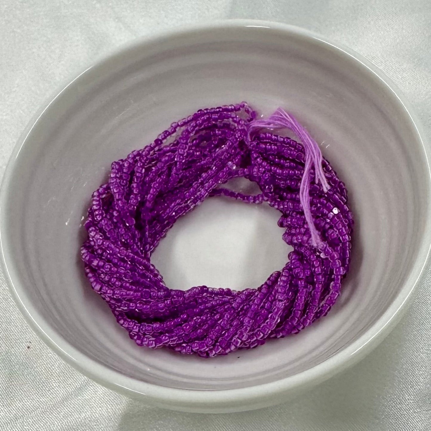 11/0 Charlotte Cut Seed Bead- Colour Lined Neon Purple Violet *10g Hank* India Sheen Charlotte Cut Seedbeads