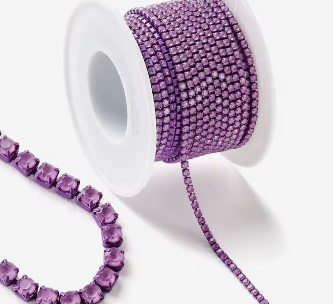 Ss6 Mocha Tanzanite Purple (Sold in 36in) Sundaylace Creations & Bling
