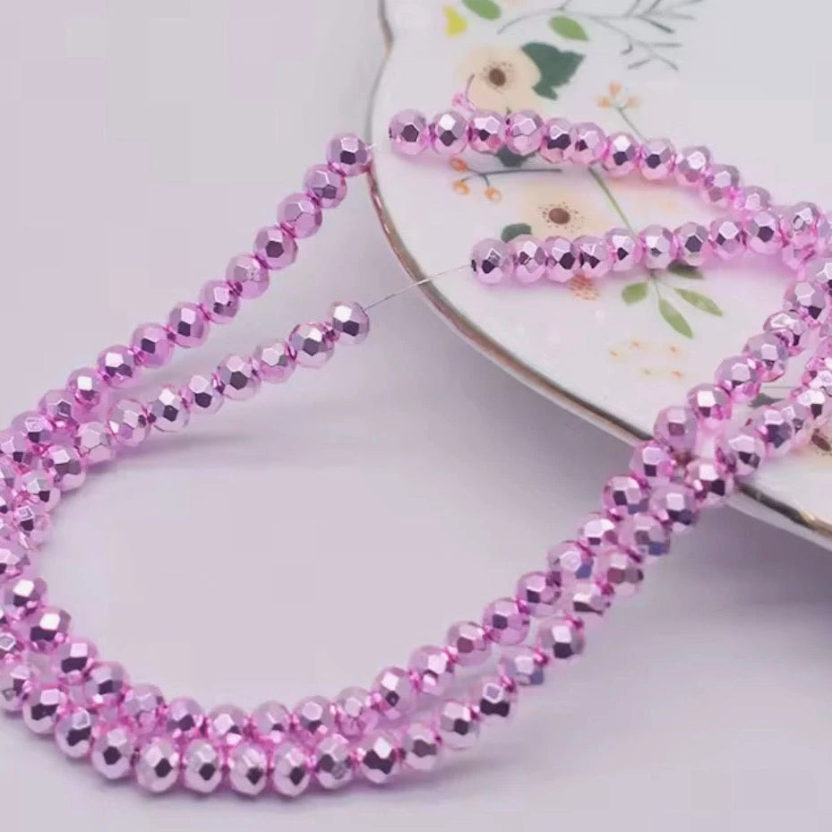 4mm Metallic Purple Rondelle Sundaylace Creations & Bling