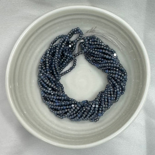 11/0 Charlotte Cut Seed Bead- Ionized Premium Medium Sapphire Opal *10g Hank* India Sheen Charlotte Cut Seedbeads