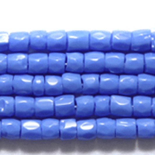 3 Cut 9/0 Beads,  Blue Opaque *Loose (22g) 3-cut Beads