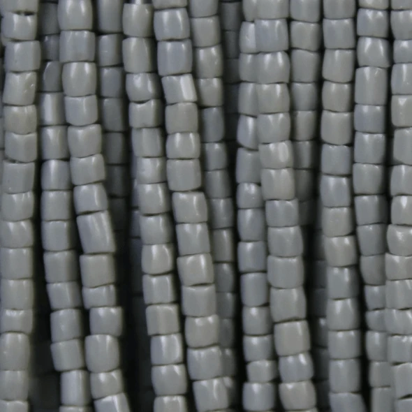 3 Cut 9/0 Beads Opaque Grey Loose 3-cut Beads