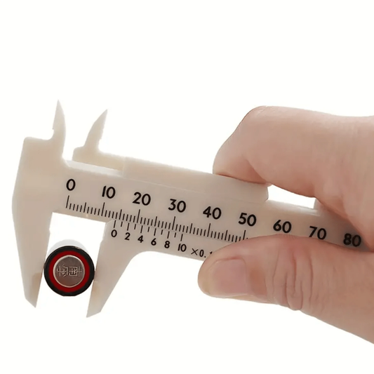 3" White Vernier Caliper Plastic Measuring Tool For Finished Beadwork, Basics Basics