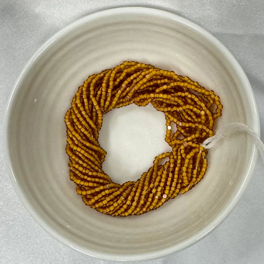 11/0 Charlotte Cut Seed Bead- White Colour Lined Smoked Topaz *10g Hank* India Sheen Charlotte Cut Seedbeads