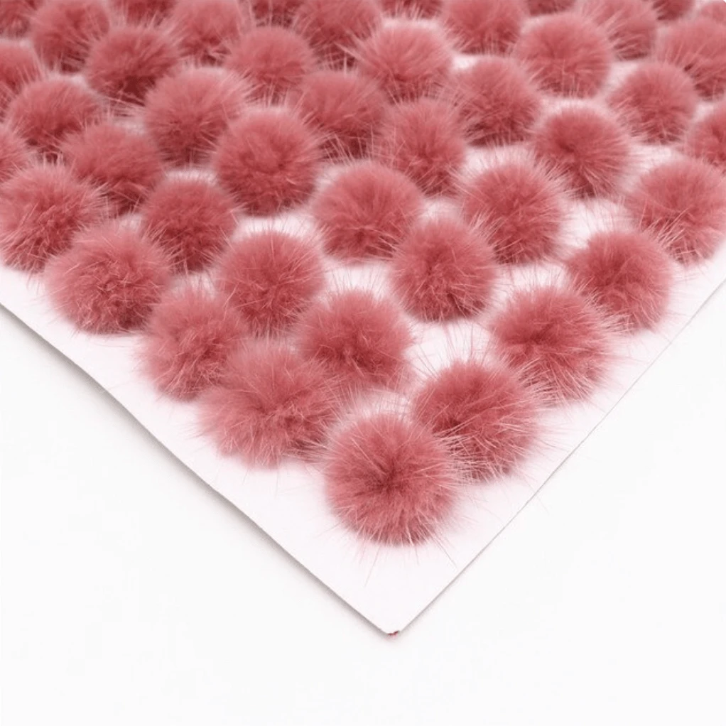 Cheyenne Pink Mink Balls (6 pcs) 30mm Coloured Mink Fur Ball DIY Pompom Tassel Earring Finding, (6 pieces) Earring Findings