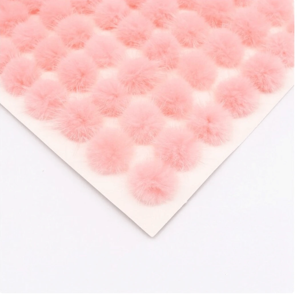 Light Pink Mink Balls (6 pcs) 30mm Coloured Mink Fur Ball DIY Pompom Tassel Earring Finding, (6 pieces) Earring Findings