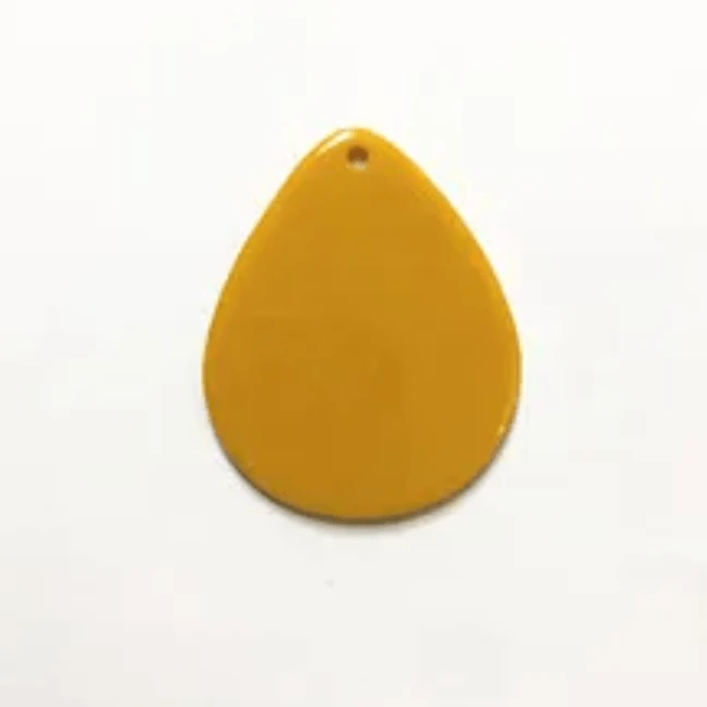 32*42mm Mustard Yellow Fat Teardrops, one hole sew on, Acrylic Resin Gems (Sold in Pair) Resin Gems