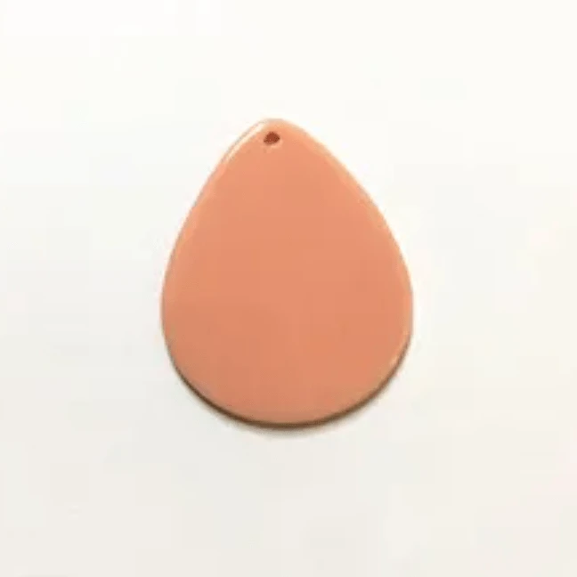32*42mm Peach Fat Teardrops, one hole sew on, Acrylic Resin Gems (Sold in Pair) Resin Gems