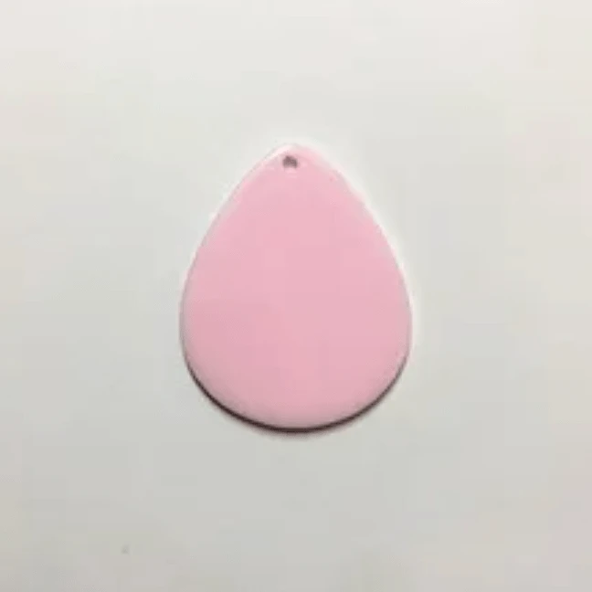 32*42mm Pink Fat Teardrops, one hole sew on, Acrylic Resin Gems (Sold in Pair) Resin Gems