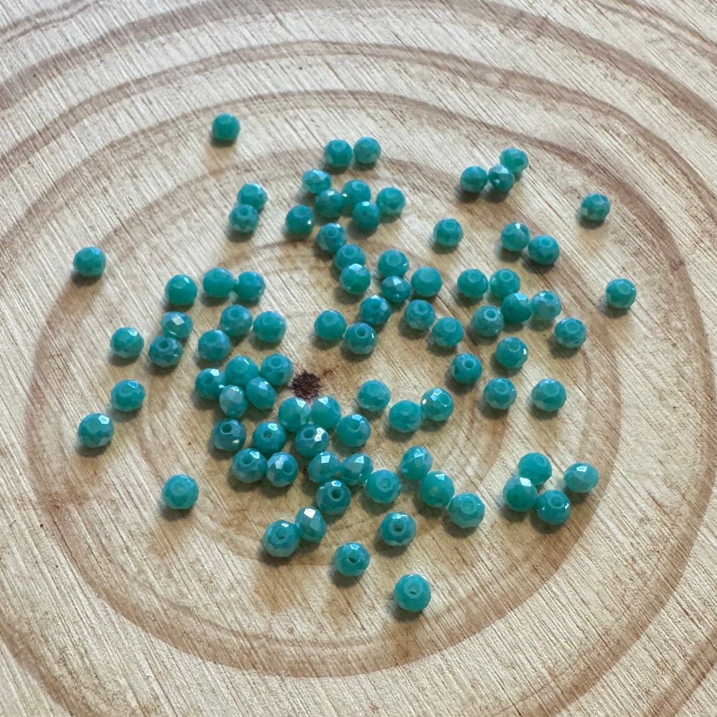 2*3mm Turquoise AB Rondelle Beads Loose (3g) Sundaylace Creations & Bling