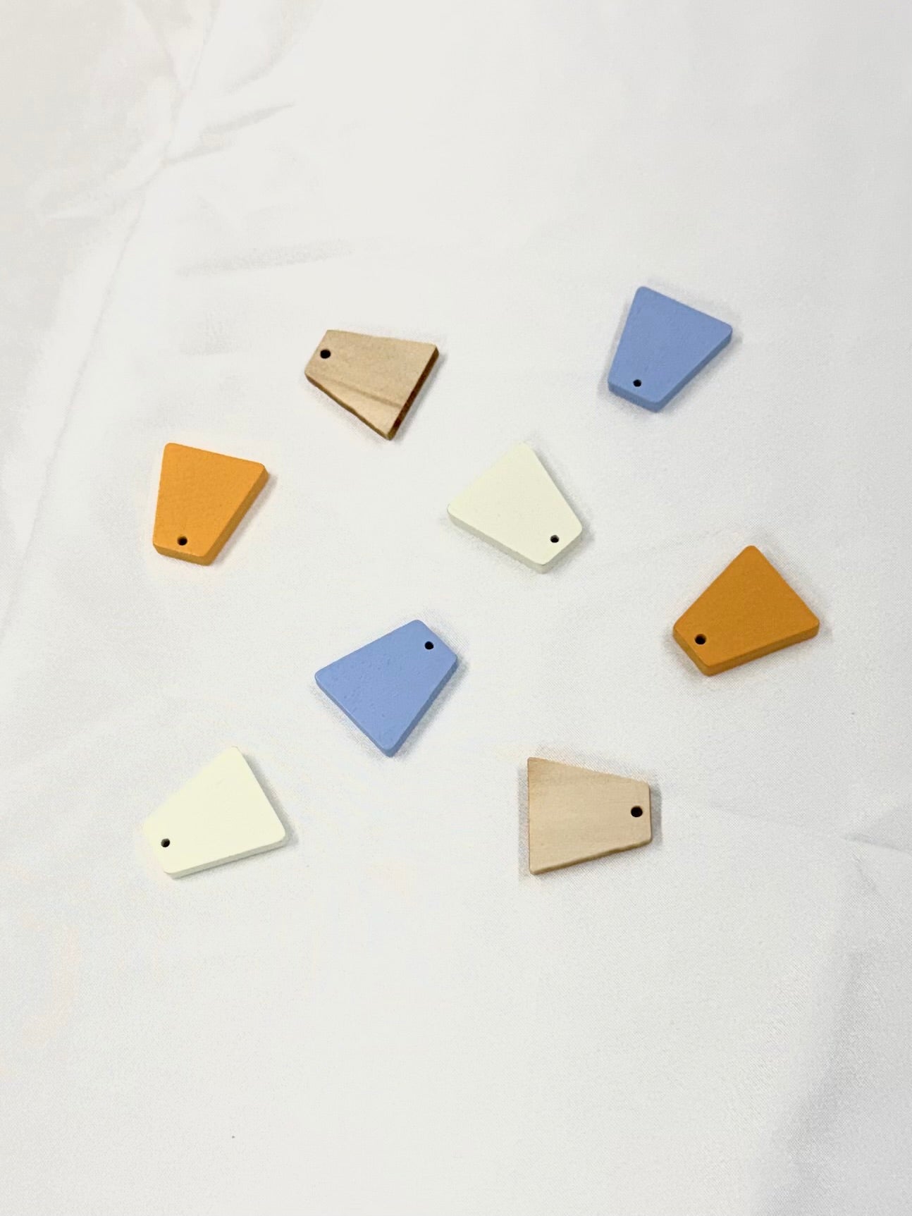 19*20mm "Paint Me" Rectangle Trapezoid Gem, sew on, Wood Gem (Sold in pair) Resin Gems
