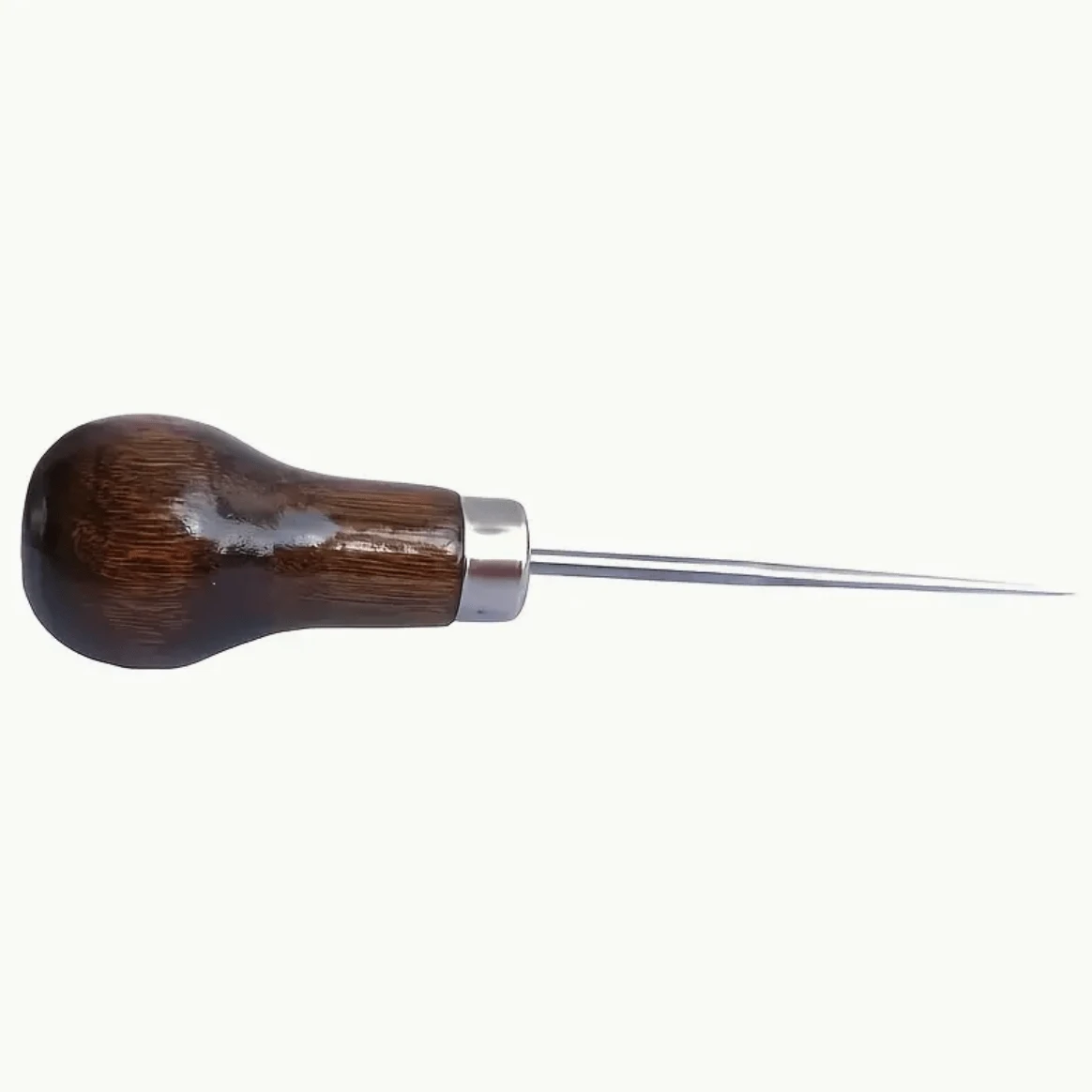 4.1" Dark Wooden Handle Gourd Shaped Awl Needle for Leather, Basics (Sold Individually) Needles