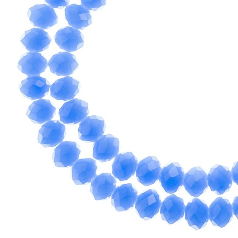 4*6mm Crystal Lane Rondelle, Opaque Dark Periwinkle Rondelle Beads