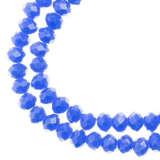 4*6mm Crystal Lane Rondelle, Opaque Dark Sapphire Rondelle Beads