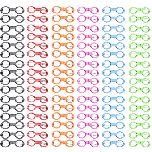 4" Stainless Steel Folding Scissors With Plastic Handle, Mini Beading Scissors, Basics (Assorted Colors) Leather & Vinyl