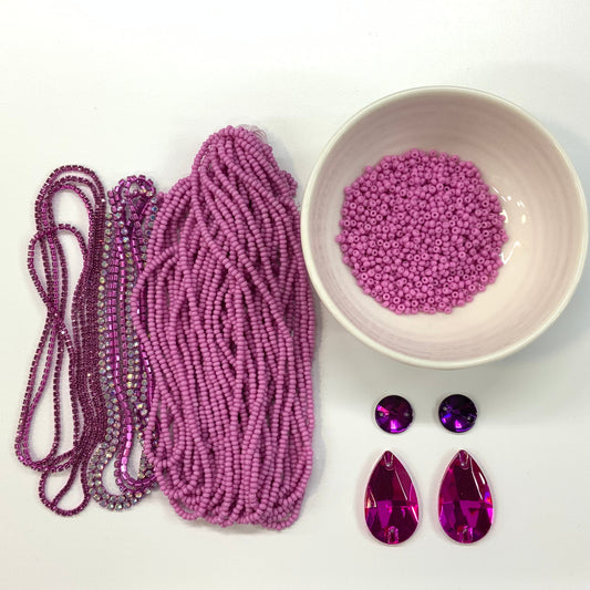 "Orchid Petal" Bead Set, Bundle by Colour Promotions Sundaylace Creations & Bling